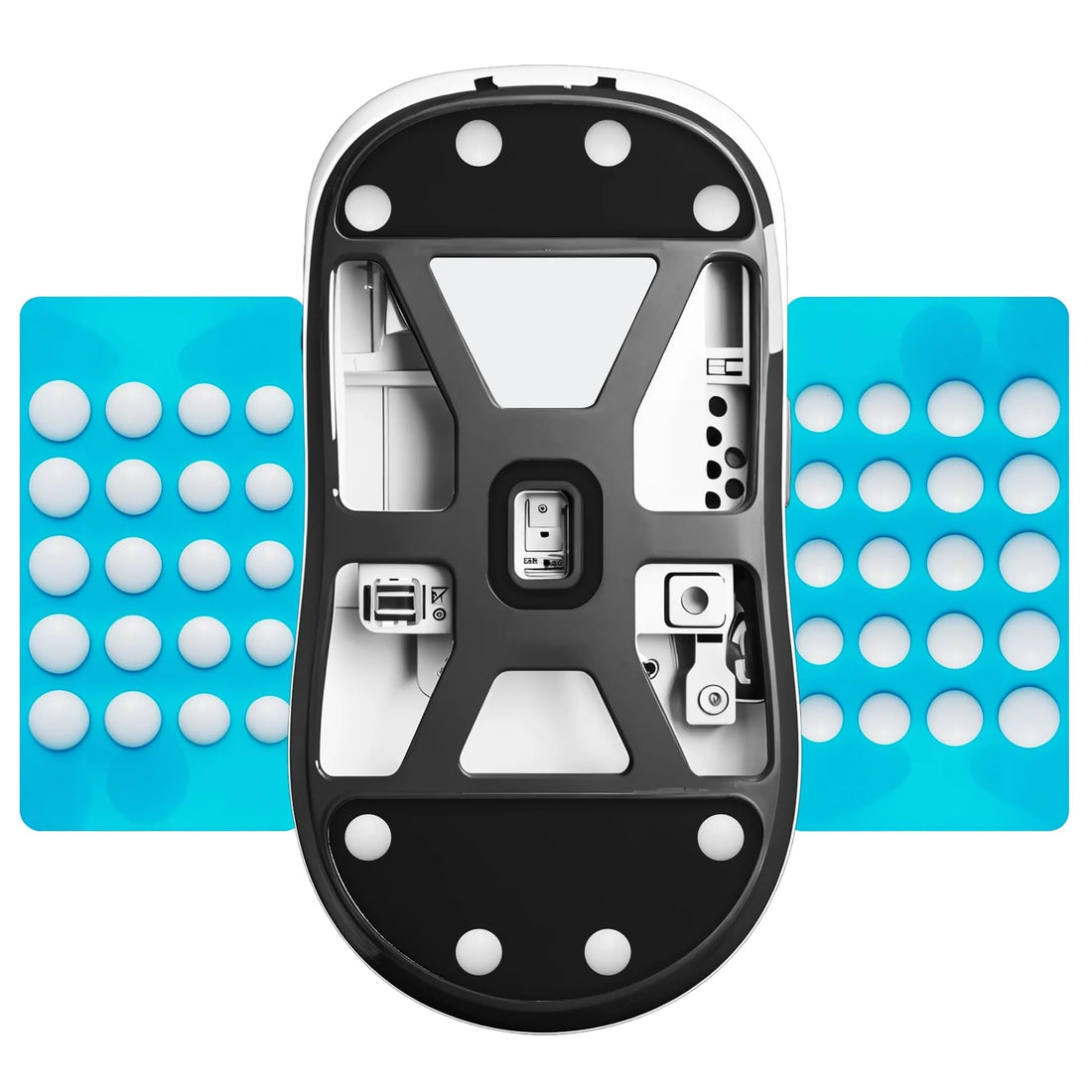 E.S.P ICE V2 DIY Universal Mouse Skates, 40-Piece PTFE Dots, 4 Sizes, White | Smooth Glide Feet with Curved Edges and 3M Adhesive for Custom Upgrades tiger