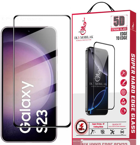 Dl3 Mobilak Screen Protector for Samsung Galaxy S23, Tempered Glass Screen Saver Premium HD Protective, Scratch Resistant, NO-Bubble, 9H Hardness, Full Coverage Film