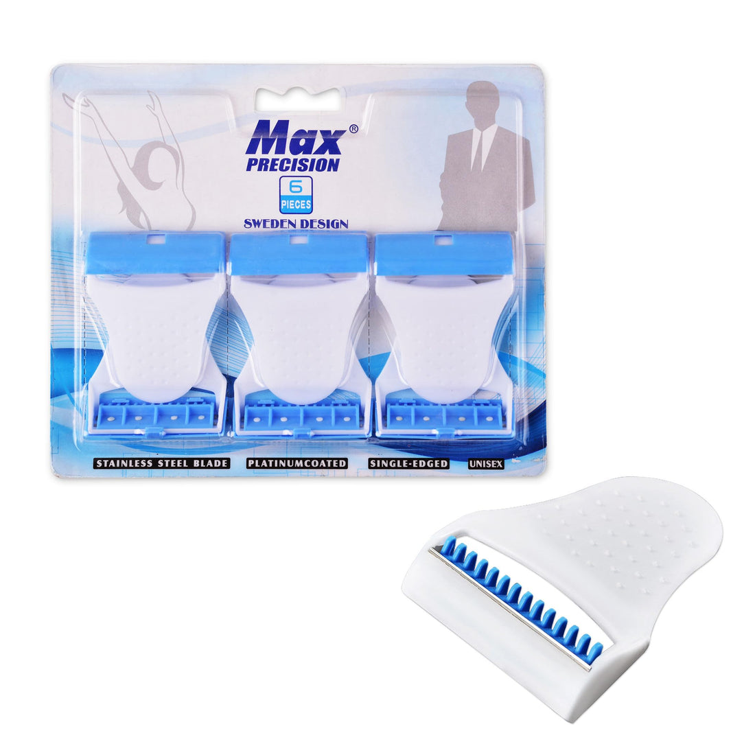 Portable Hair Razor, Full Body Hair Removal Razor, Portable Travel Razors for Men and Women - Set of 6