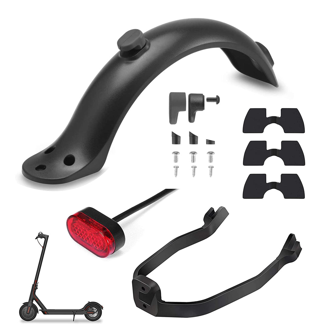 Tazweeq Skateboard Parts, Rear Mudguard, Scooter Fender Bracket Set, Scooter Replacement Accessory Compatible with Scooter Xiaomi 1S / M365 / Pro