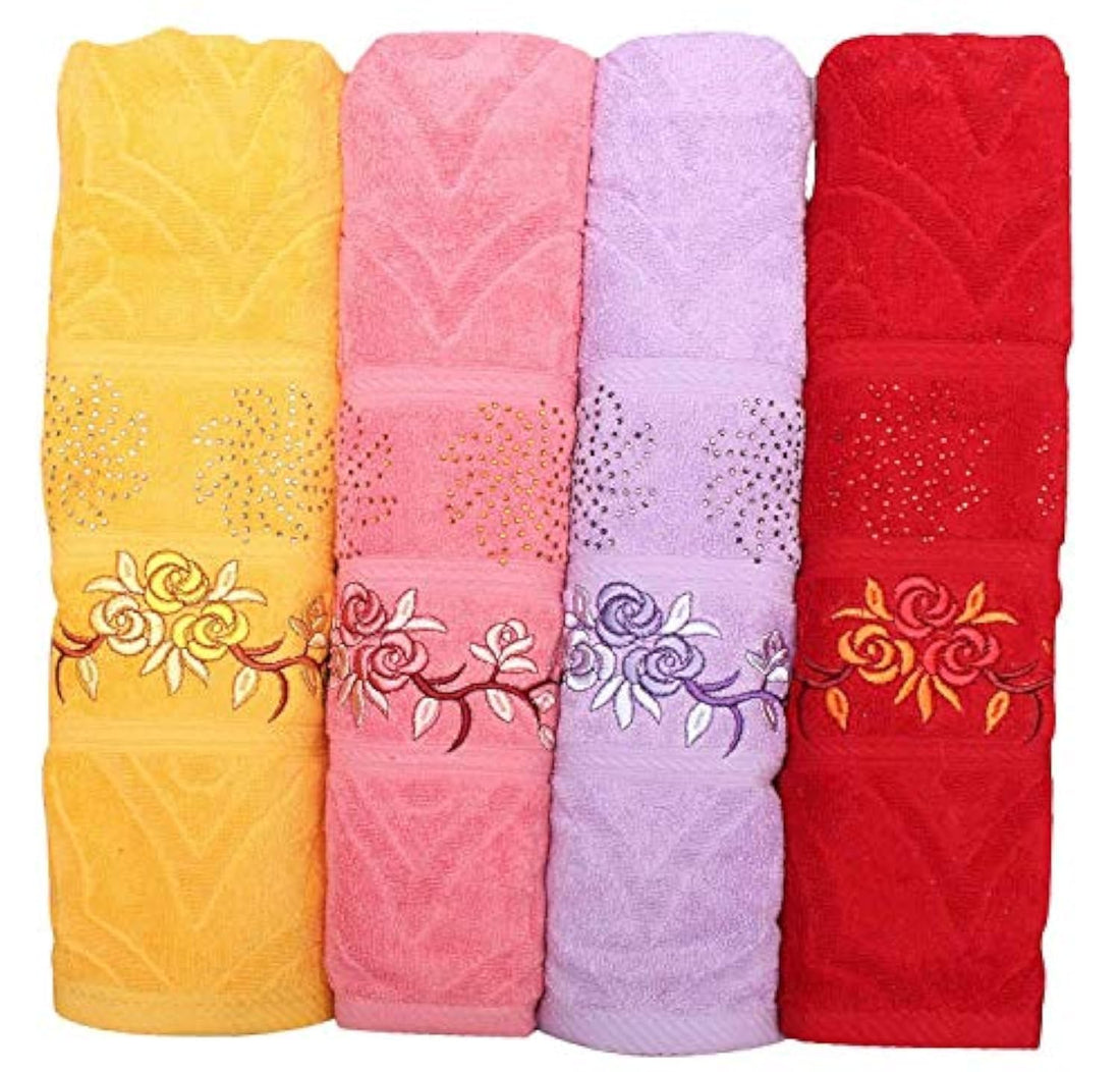 Bath Towels Ge 510 Set Of 4 Pieces - Multi Color, 60 x 120 Cm
