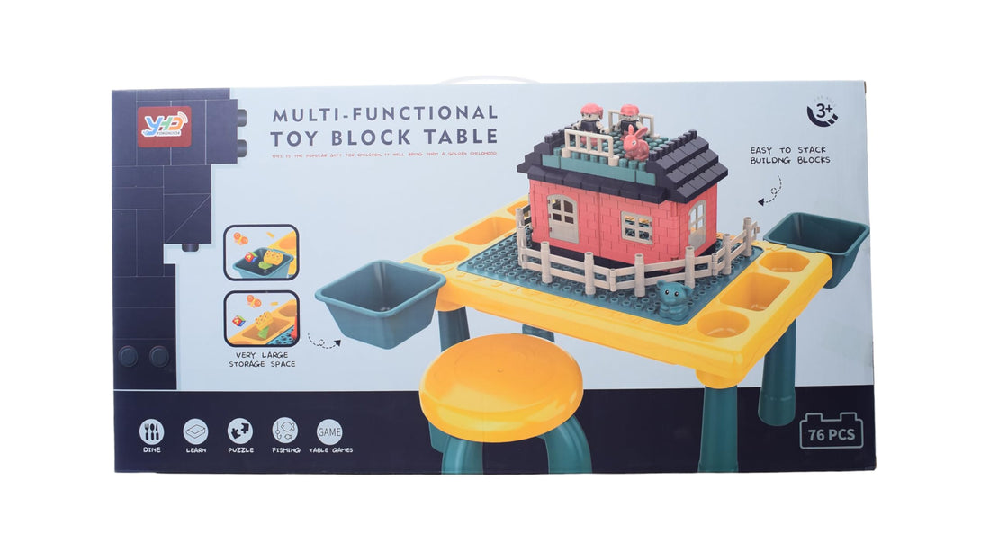 Dream Land Plastic Table Game With Amazing Design And Multi Use 30x30x15 CM - Multi Color