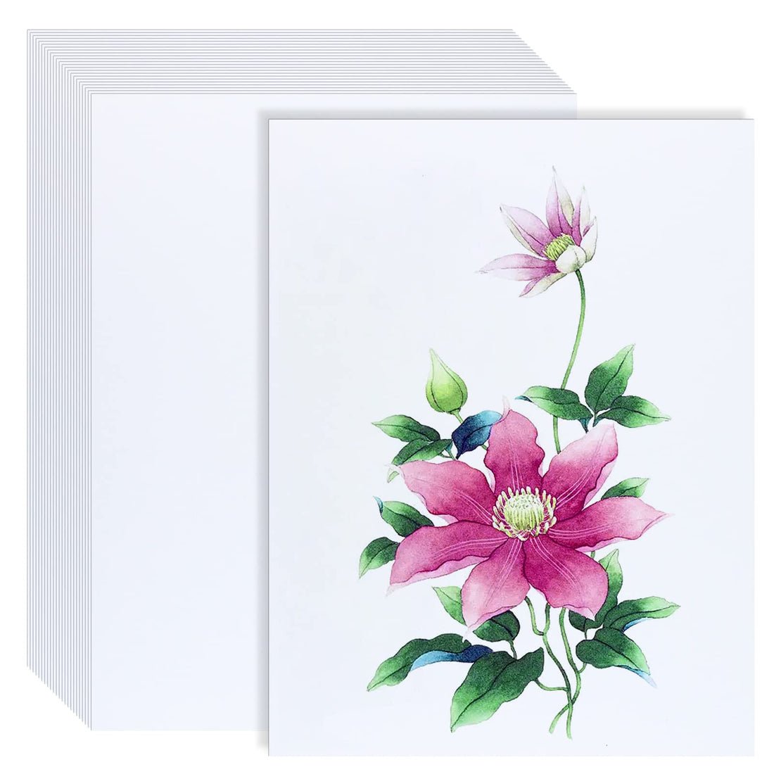 FSWCCK 25 Sheets Blank Thick Paper Cardstock, 8.5 x 11 Inches Cardstock for Crafts Cards Making, Invitations, Thank You Card and Scrapbook Supplies (White)