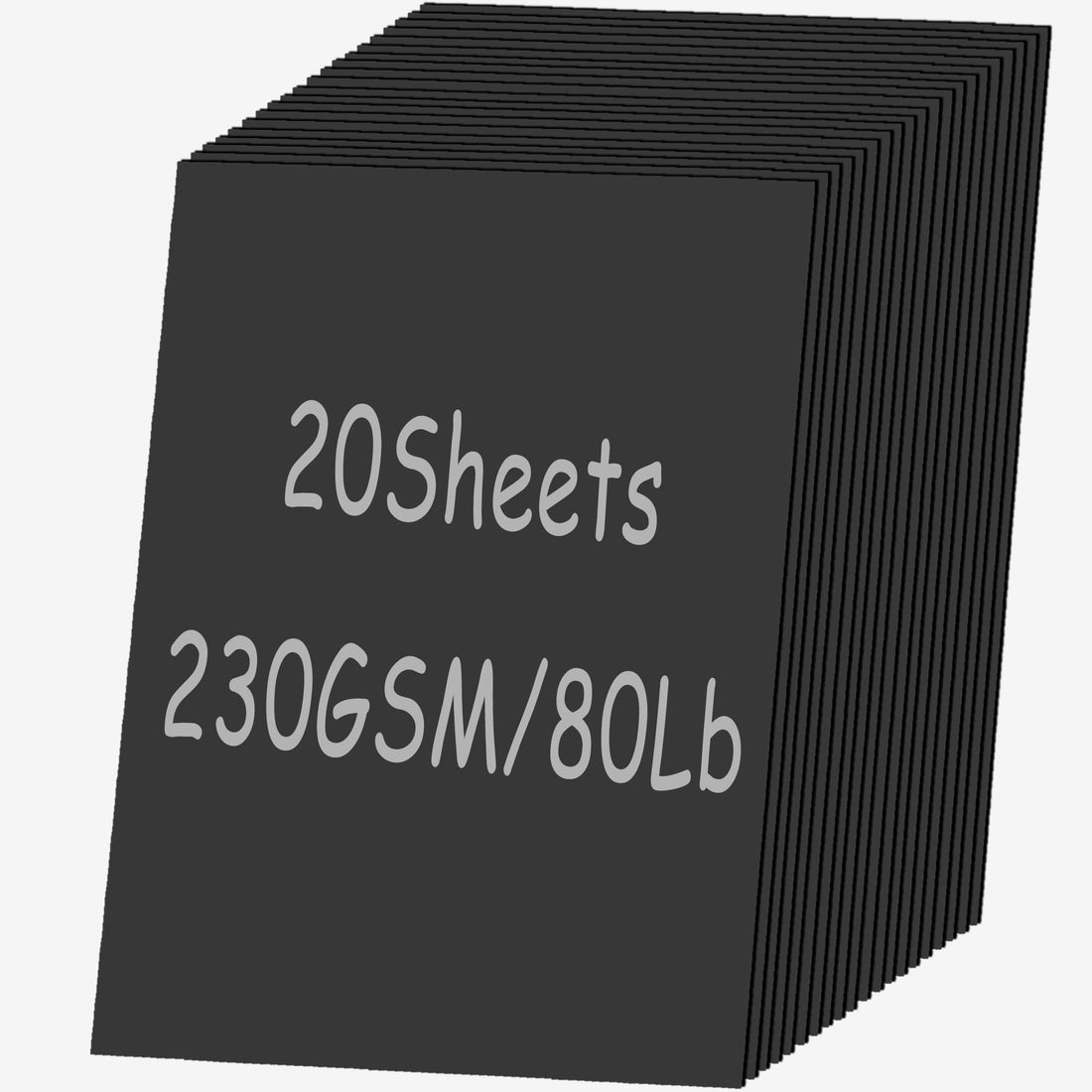 XDMTWLKJ Black Cardstock Paper, 250GSM Heavyweight Black Paper Cardstock for DIY Craft Project, Scrapbook Birthday Graduation Party Decoration, 20 Sheets