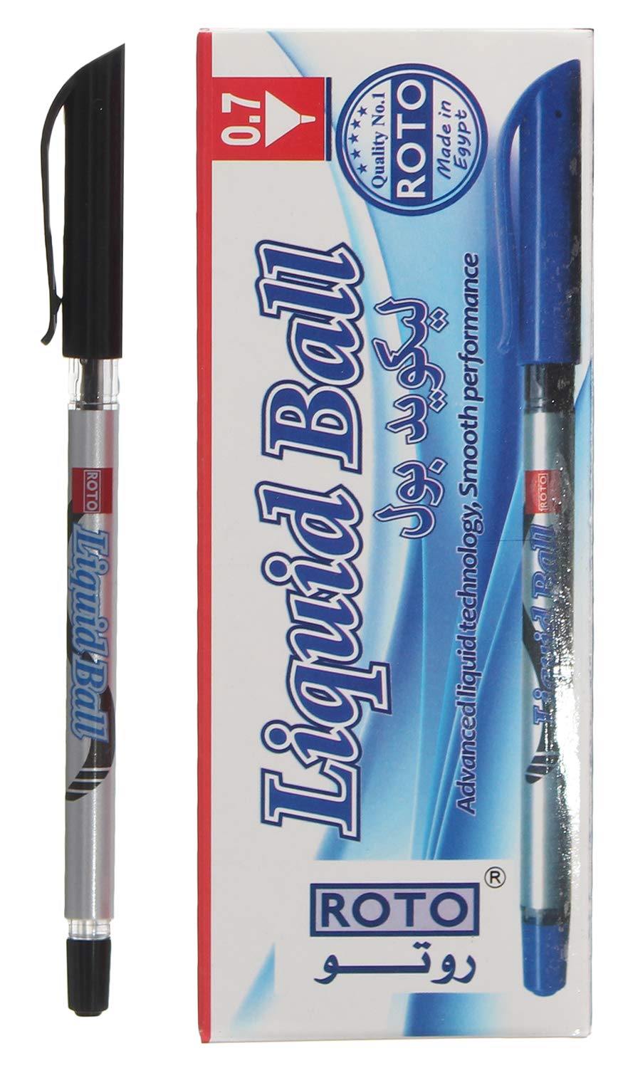 Roto liquid ball ballpoint pen 0.7mm, black) - pack of 12