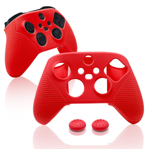 ECHZOVE X-Box Series X/S Controller Silicone Cover Case, X-Box Series X Controller Skin Silicone - Red