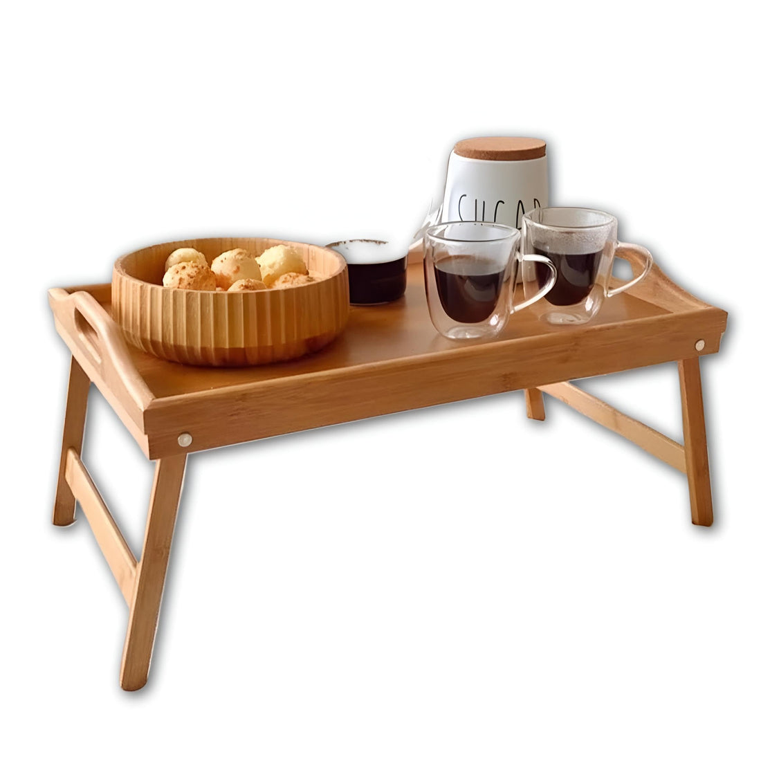 Dining Surface - Imported multifunctional wooden table for breakfast and study sessions, featuring robust foldable legs that allow for easy adjustment and storage, enhancing comfort and style in homes