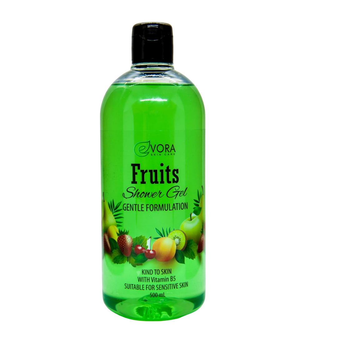 Evora Cosmetics Fruit Shower Gel, Refreshing Body Wash, 500ml