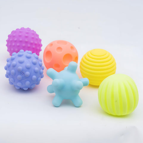 Squeeze Sensory Balls for Infants - Colorful Silicone Toys Designed for 1-12 Month Olds to Support Sensory Development