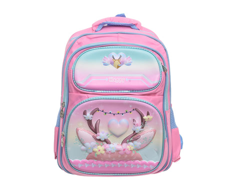 MG-3 16INCH 16244 Durable School Backpack with 4 Zippers, Spacious & Lightweight Bag for Kids, Teens & Students, Comfortable Shoulder Straps 3D