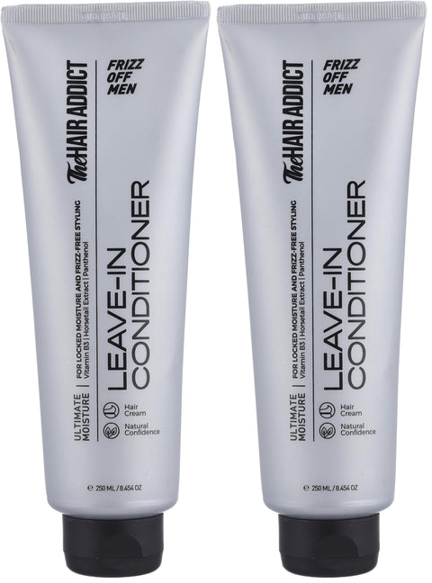 The Hair Addict Frizz Off Men Leave-In Conditioner 250Ml (Pack of 2)