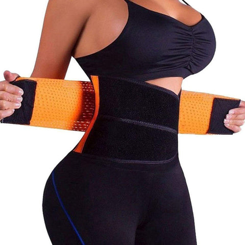 Beauenty Up Graded Women's Waist Trainer Belt for Women Waist Cincher Trimmer Slimming Body Shaper Belt Sport Girdle Belt Weight Loss Ab Belt (Orange, M)
