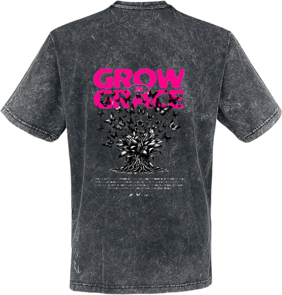 GROW IN GRACE T-shirt washed Back