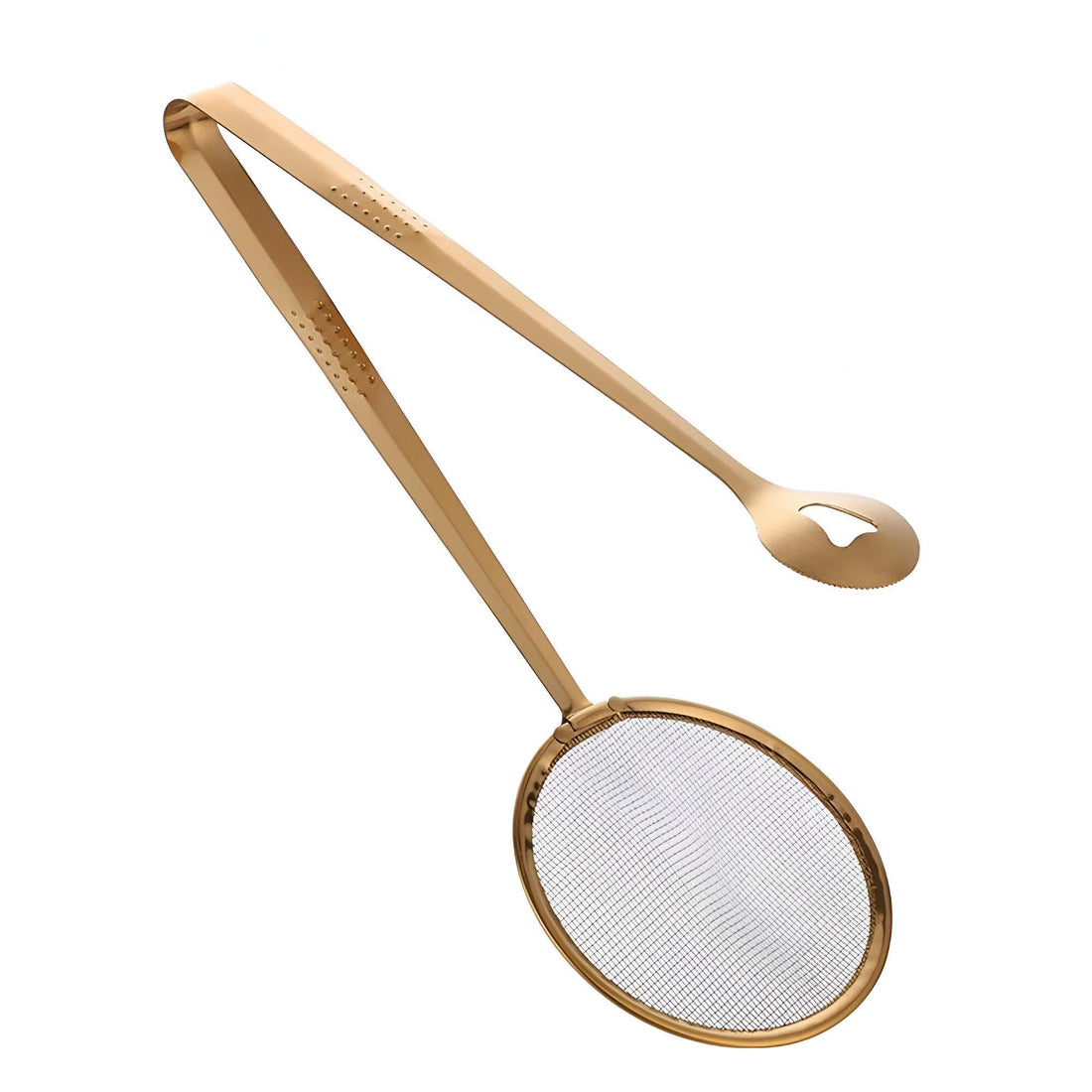 Oil Frying Net, Deep-Fried Food Strainer, Kitchen Tool with Filter and Strainer Spoon, Frying Pan Strainer, Straining Spoon