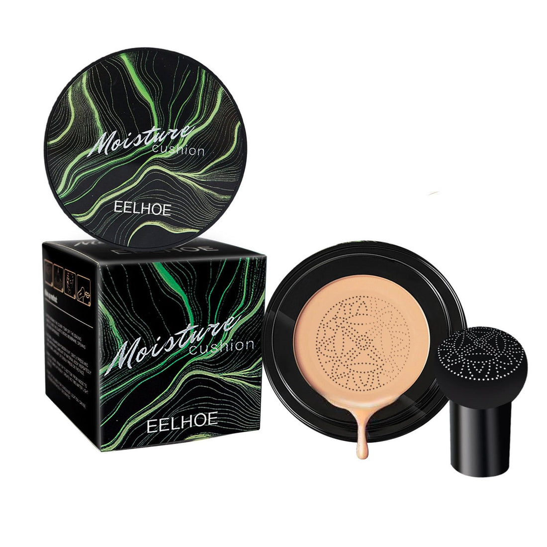 fashion mania Mushroom Head Air Cushion CC Cream Foundation, BB Cream Concealer Makeup Lasting Moisturizing Pigment, Even Skin Tone for All Skin Types (Natural)