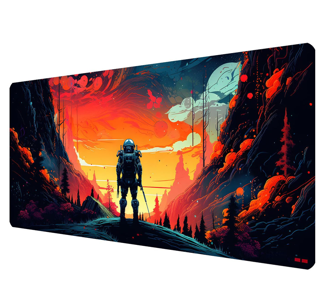 Aliens Planet Gaming Mouse Pad (70× 30cm) for Keyboard and Mouse Desk Mat – Anti Slip Rubber Base – Stitched Edges – Waterproof – Speed Edition