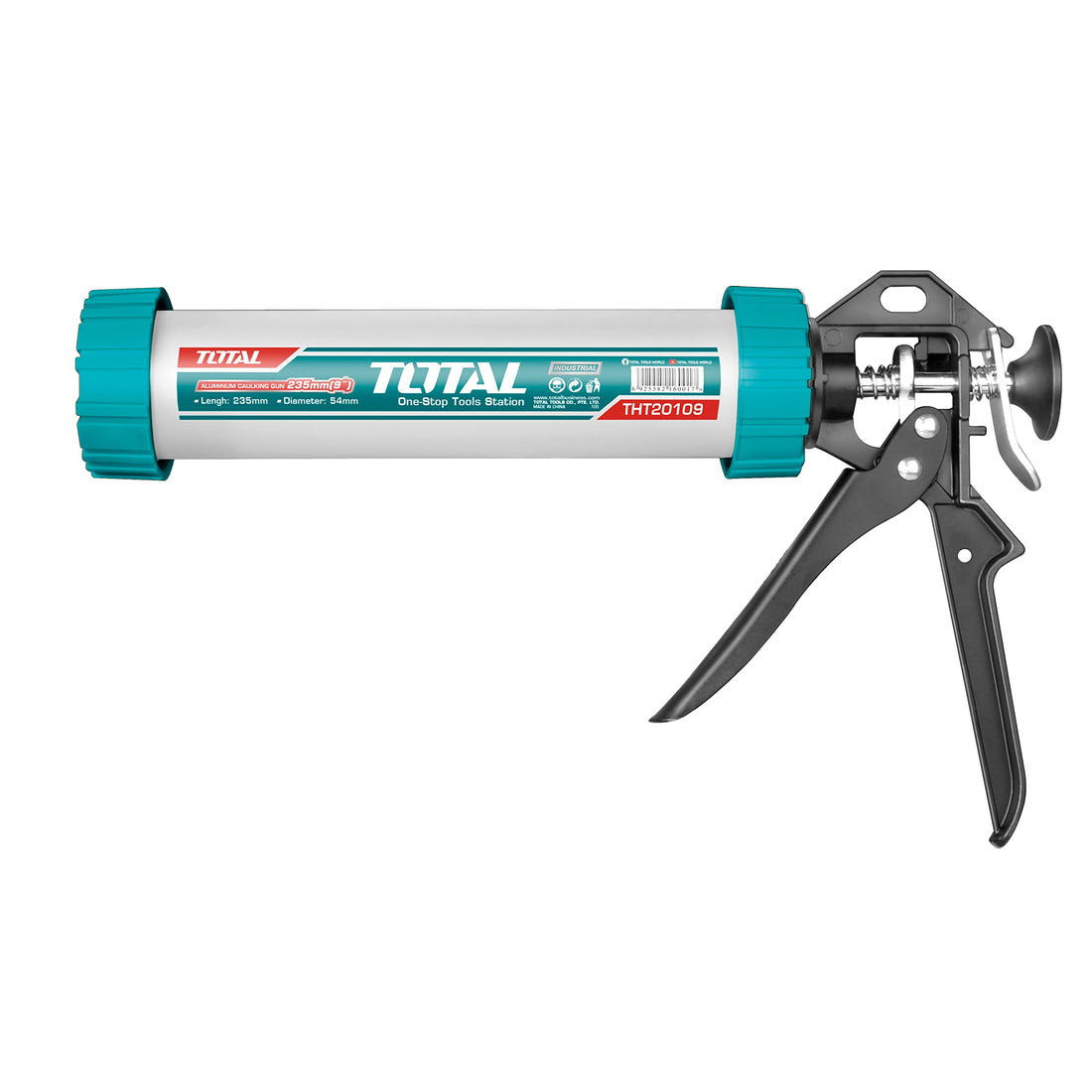 Total THT20109 Aluminum Caulking Gun With High Performance - Teal White