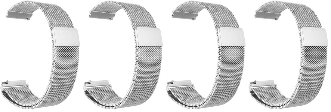 20mm Milanese Loop watchband Compatible for Samsung Gear S2 Classic/Classic/Galaxy 42mm Watch, silver, Unisex