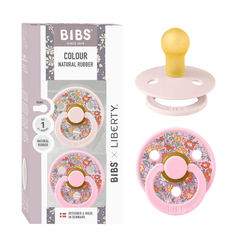 BIBS x Liberty Pacifier Colour 2 pack Oscar Meadow Latex Size 1 Petal Mix