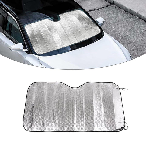 2025 Windshield Sunshade, Front Window Foldable Shield, Front Windshield Sunscreen Heat Shield, Auto Sun Visor Heat Protection, UV Rays Blocker (51 x 24 Inch)