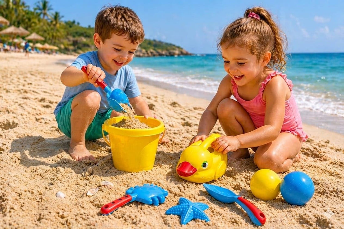 Beach Toys Set for Kids, Water Sprinkler Shovel Sand and Starfish Molds for Toddlers (Model 3)