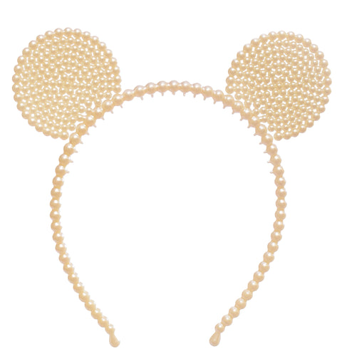 Pearl-Beaded Headband - Offwhite