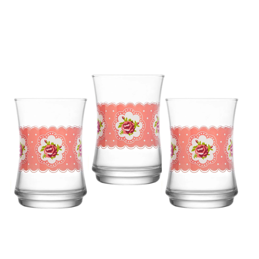 LAV 2610 LUNA Glass / 3 Pcs / 225 cc - 7.50 Oz/Elegant design, Trusted Brand, Attractive shape