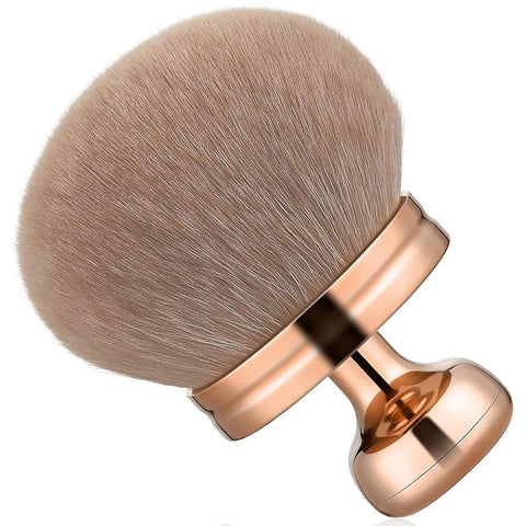 GQ Extra Large 74mm Wide-Headed Kabuki Brush â€“ Multi-Function Body Makeup Brush for Self Tanner, Bronzer Blending & Self Tan Back Applicator â€“ Soft Brushes for Face, Legs & Body (Rose-Gold)