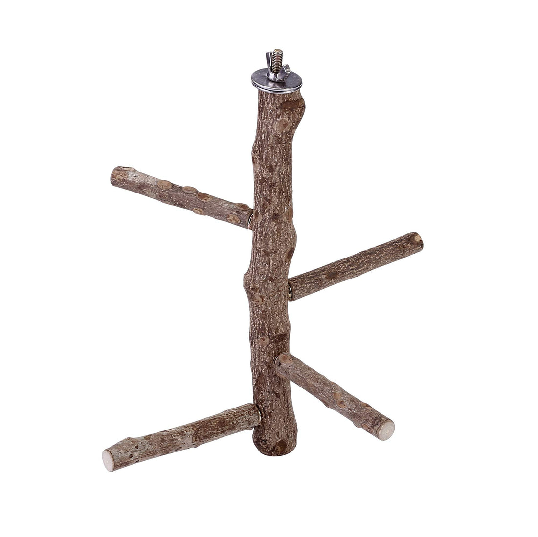 Birds Natural Wood Perches Set Bird Toy Chew Toy Bird Cage Swing Wooden Stand Bird Grinding Claw Climbing Standing for Budgies Parrots Cockatiels