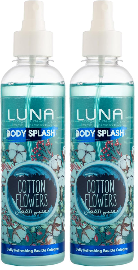 Luna Cotton Flowers Eau De Cologne, 250ml (Pack of 2)