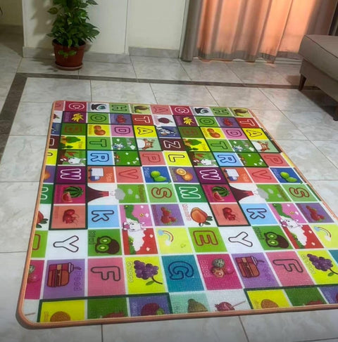 Educational Mat, Double Face Design, Letters and Numbers with Garden Scene, Foam Play Mat, Suitable for Home and Nursery 160 * 200