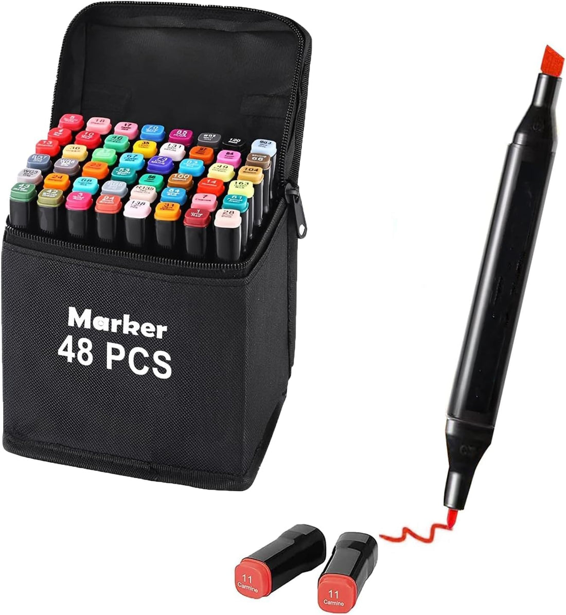 48 Colours Marker for Blackboards, Dustless & Non-Toxic Ink - Wet Erase Marker Pens for LED Menu Board, Bistro Board, POP Art, Chalkboards Signs, Windows, AD Drawing, Car