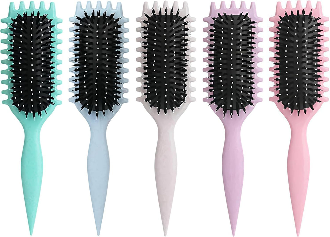 Curl Defining Brush, 1 PCS Curly Hair Brush, Brush for Curly Hair, for Combing and Shaping Men's and Women's Curls to Reduce Pulling (Random Color)