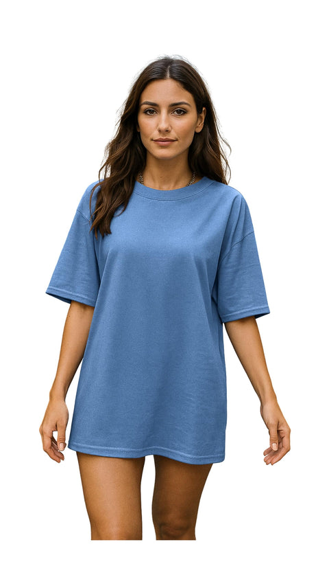 Oversized Cotton T-Shirt for Women – Relaxed Fit Casual Tee, Soft Breathable Fabric, Short Sleeve, Available in Multiple Colors & Sizes