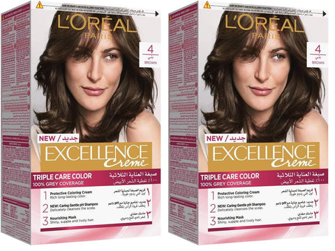 L’Oréal Paris L'Oréal Paris Excellence, 4.0 Brown (Pack of 2)