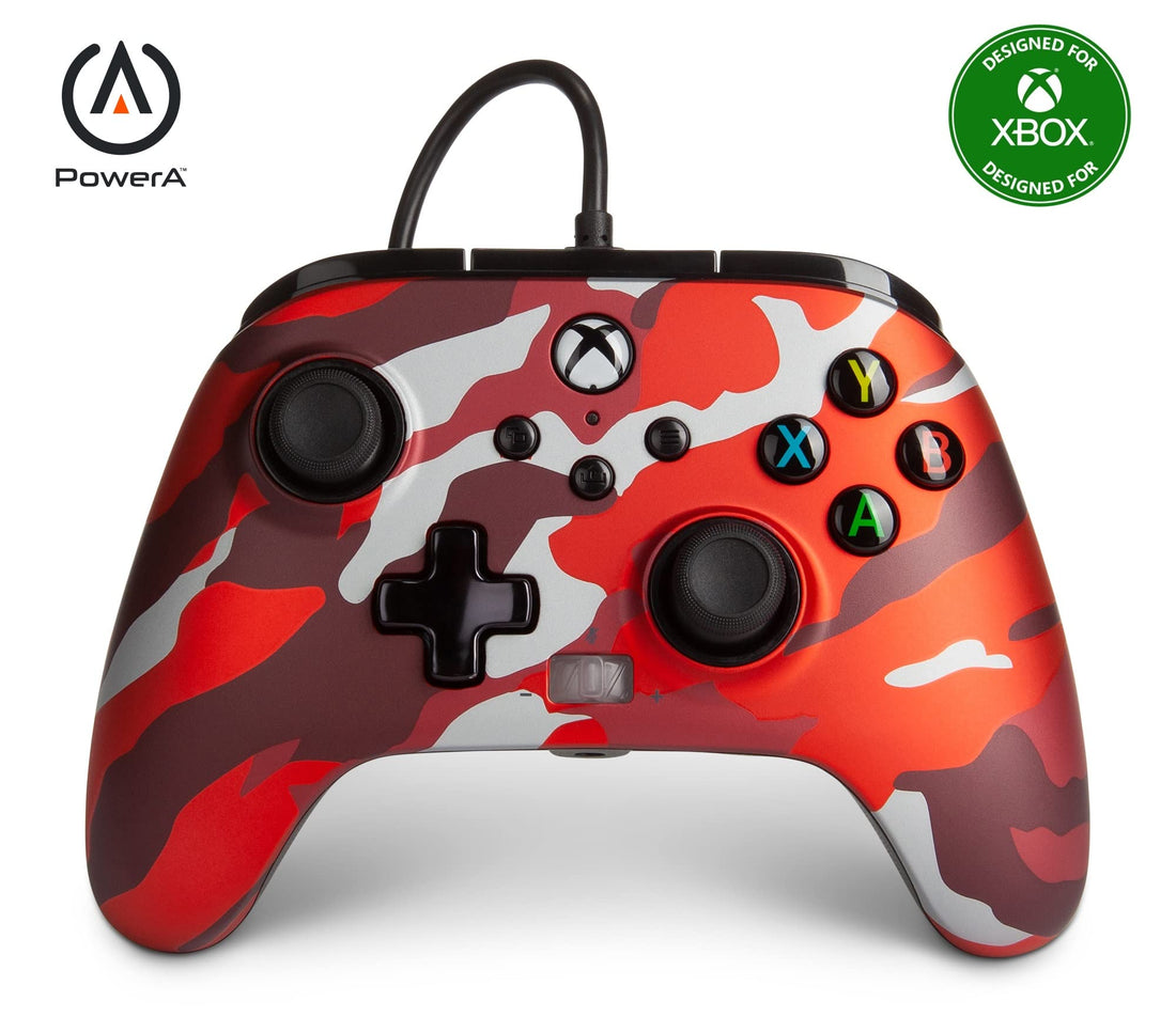 PowerA Enhanced Wired Controller for Xbox (Metallic Red Camo)