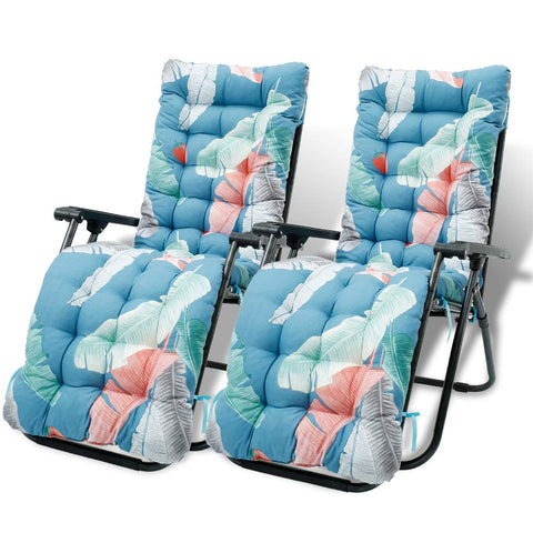 Moro Moro 3 2Pcs Sun Lounger Cushions Only Replacement Garden Recliner Cushion With Non-Slip Hood Portable Sunlounges Cushion Pad For Indoor Outdoor Sunlounge Sunbed Chaise Recliner Lounge Chair (#2)