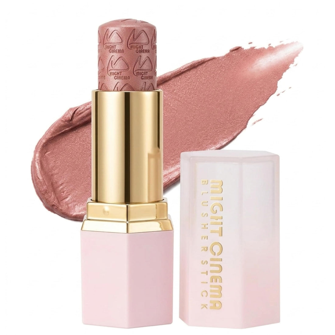 Creamy blush stick - 2-in-1 creamy blush and highlighter stick - blendable formula for gradual application to cheeks, no brush needed (103)