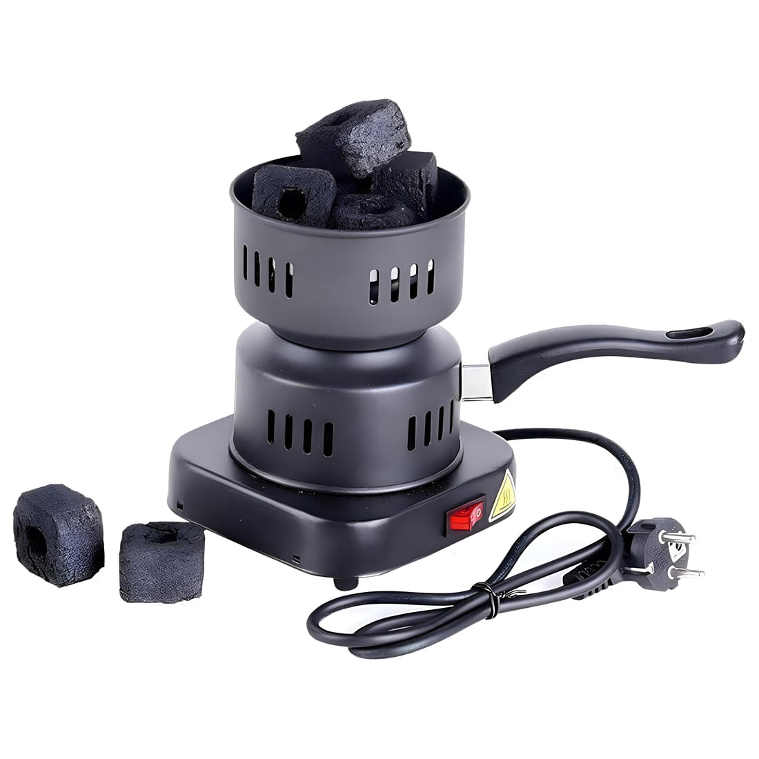 Electric Coal Lighter - Fast, 1000W Power, Black Compact Design for Quick Lighting of Charcoal Grills or Barbecues