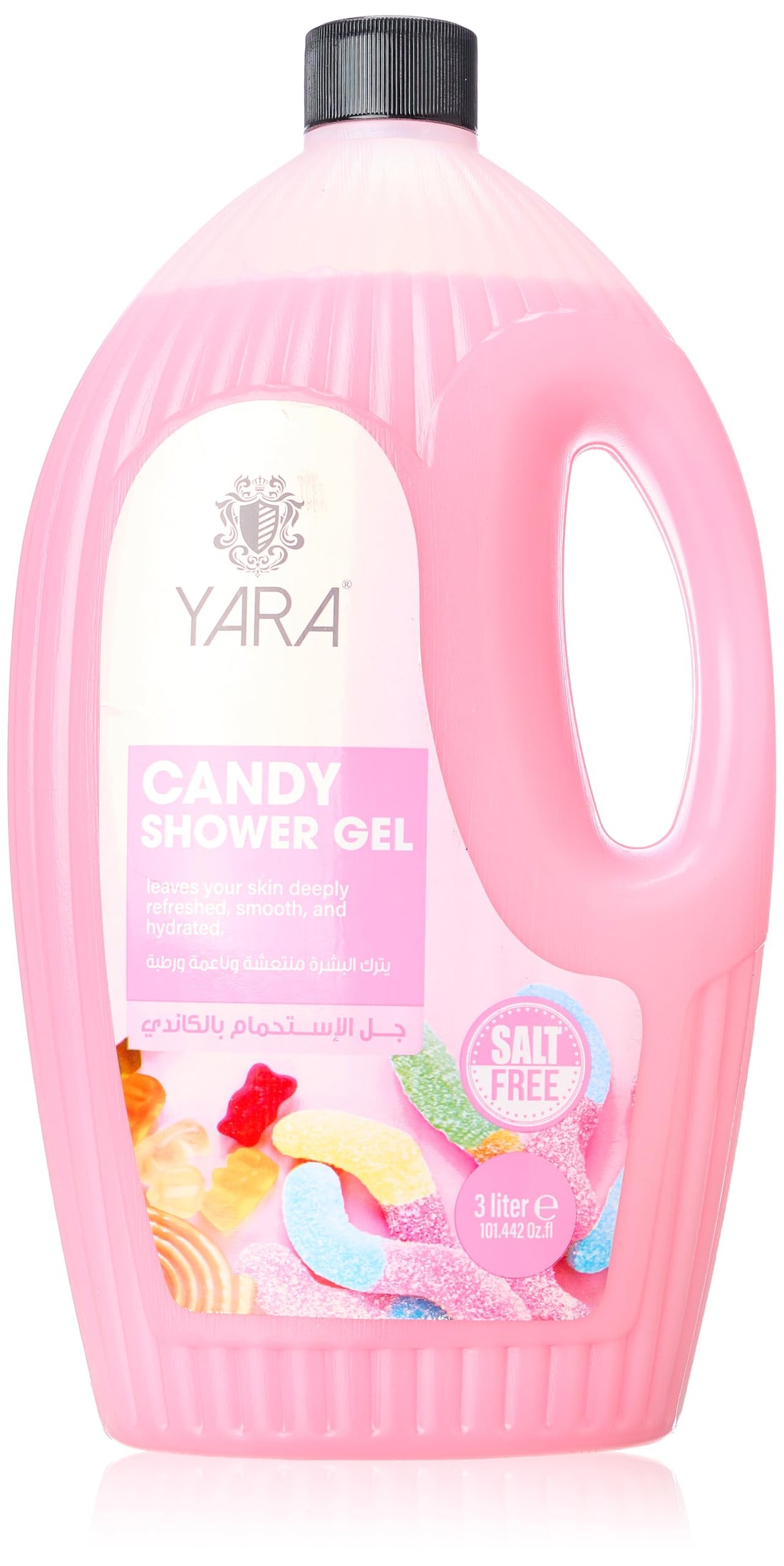 Yara Candy Shower Gel 3 Liter for Skin Cleansing, Hydrates and Replenishes Skin
