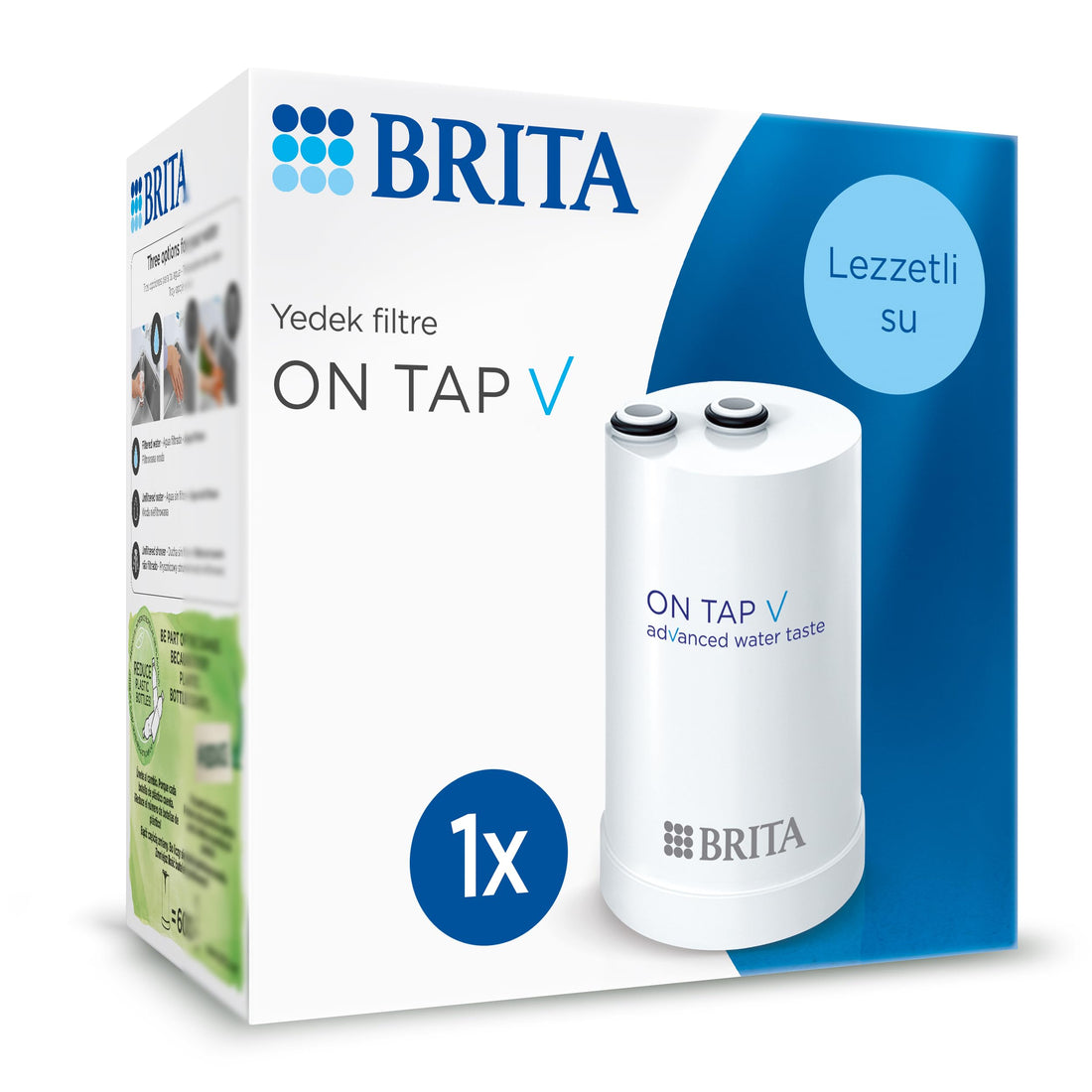 BRITA ON TAP V (600L) Water Filter Replacement Cartridge - For Sustainable Good Tasting Water, Reduces Micro Particles, Heavy Metals, and Other Taste Altering Substances