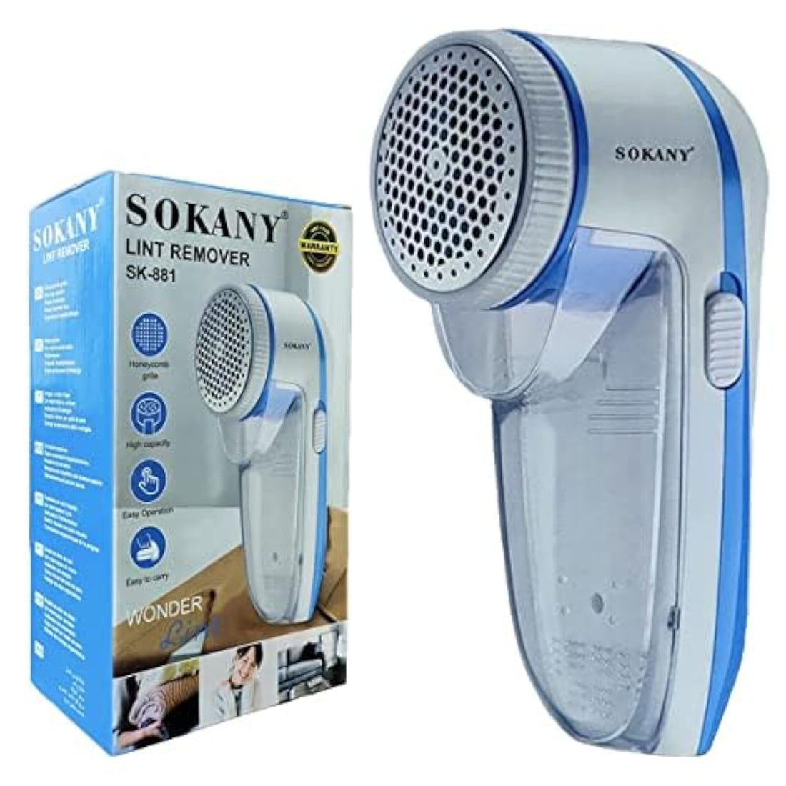 Electric rechargeable lint remover from clothes wonder lint- sokany sk-881