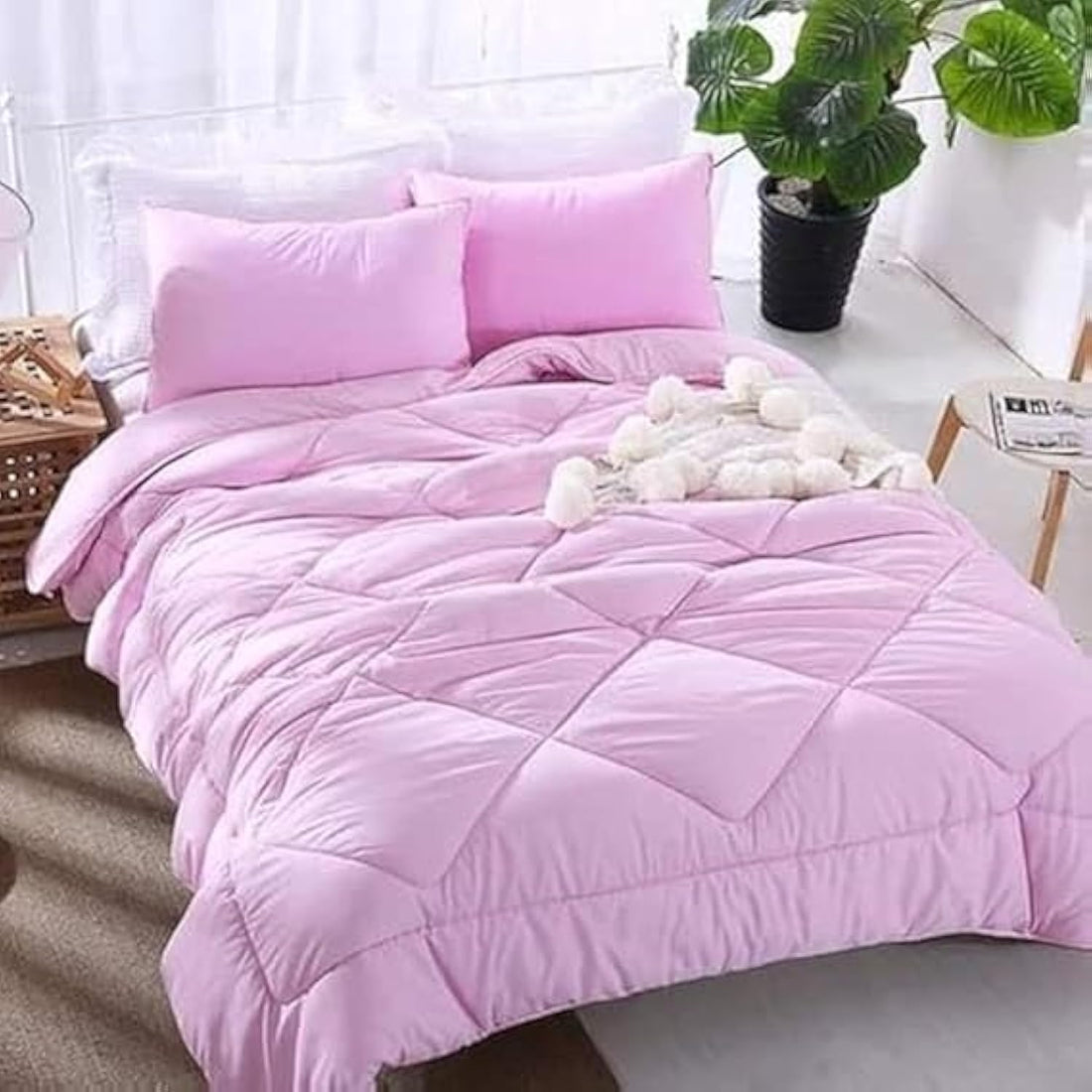 Snooze, plain winter quilt, 220 * 235 cm, Pink