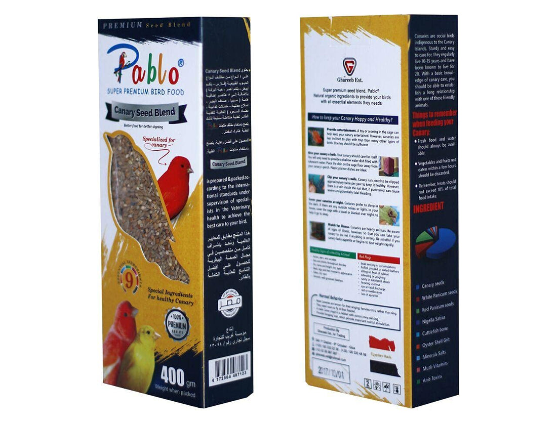 pablo Canary food Premium 400 gm special in your hands