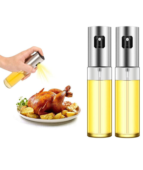 (2 Pcs Oil Sprayer Set) Oil Sprayer for Cooking Food Olive Oil Dispenser for Frying Pan Salad BBQ Kitchen Baking Roasting Airfryer