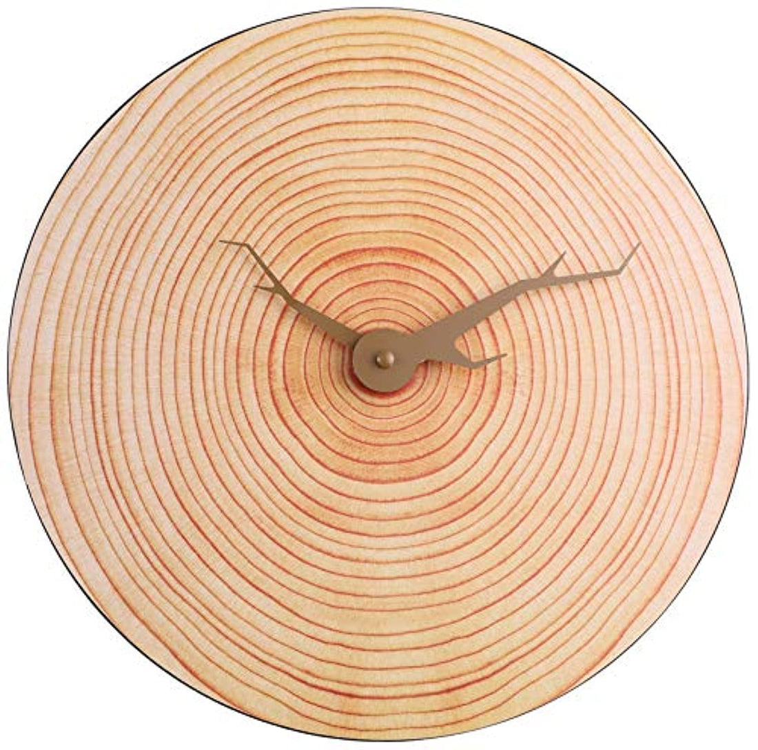 Solo C52 Tree Shaped Wooden Analog Wall Clock, Beige - 30 cm