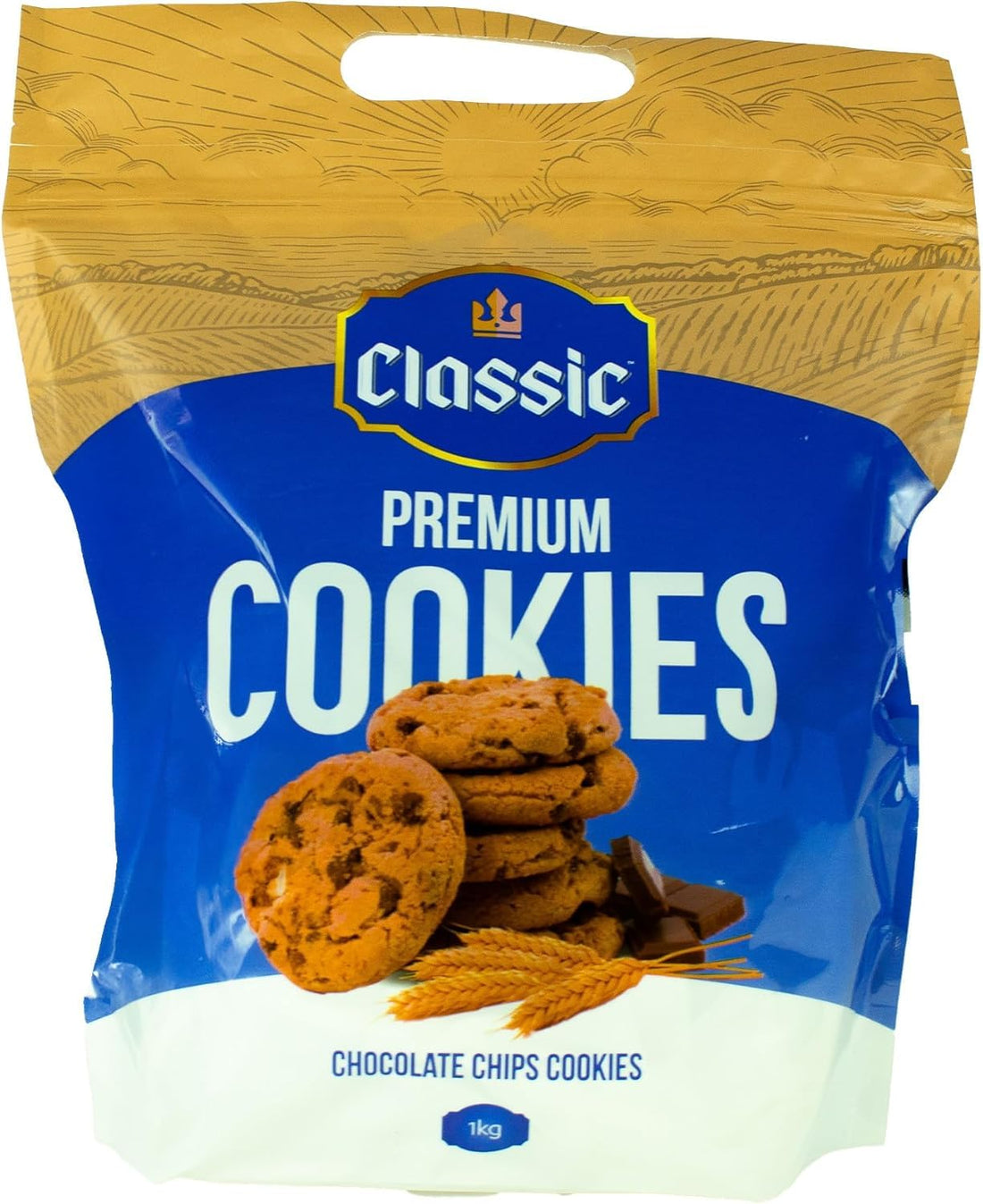 Classic Cookies Soft & Chewy Chocolate Chip Cookies - Made with Creamery Butter, Fresh Eggs, and Delicious Chocolate Chips - Perfect for Sharing, Always Fresh Ingredients – 1Kg.