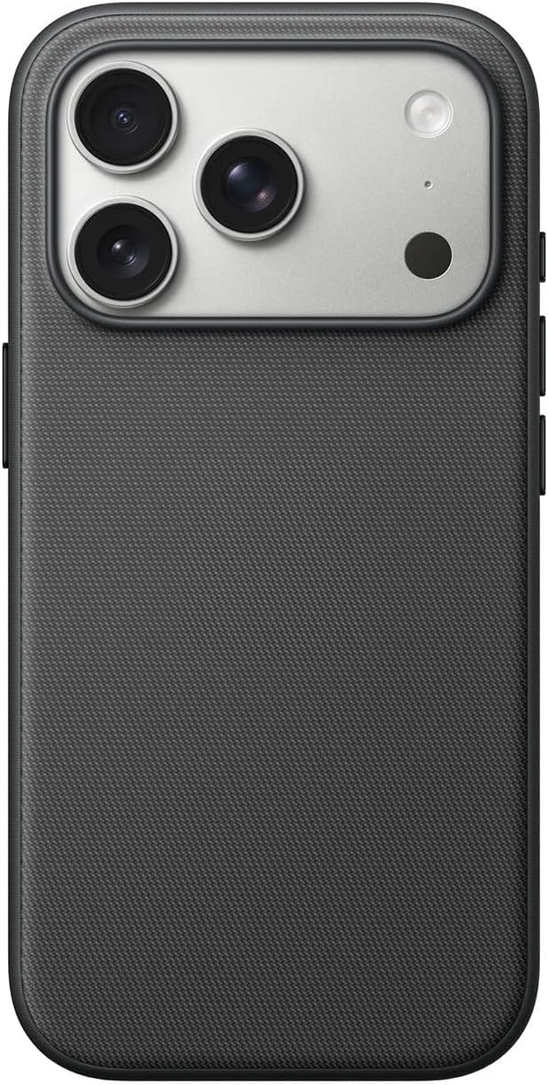 ECO Offical Woven Fabric case for iPhone 17 Pro Max Cover, Shockproof Woven Fabric, Raised Camera Edge, Anti-Slip, Compatible with Wireless Charger, Woven Shockproof Case (Dark Gray)