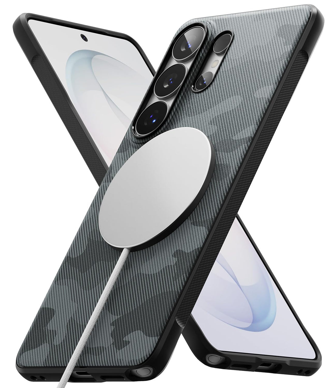 Ringke Onyx for Samsung Galaxy S26 Ultra Case [Compatible with MagSafe] [Anti-Fingerprint Texture] Slim Lightweight Shockproof Cover with Non-Slip Side Grip - Magnetic Camo Black
