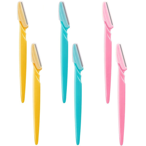 Inge 6 Pack Facial Razor | Eyebrow Razors | Face Razors | Dermaplane Blades for Face | Men and Women | Removes Peach Fuzz
